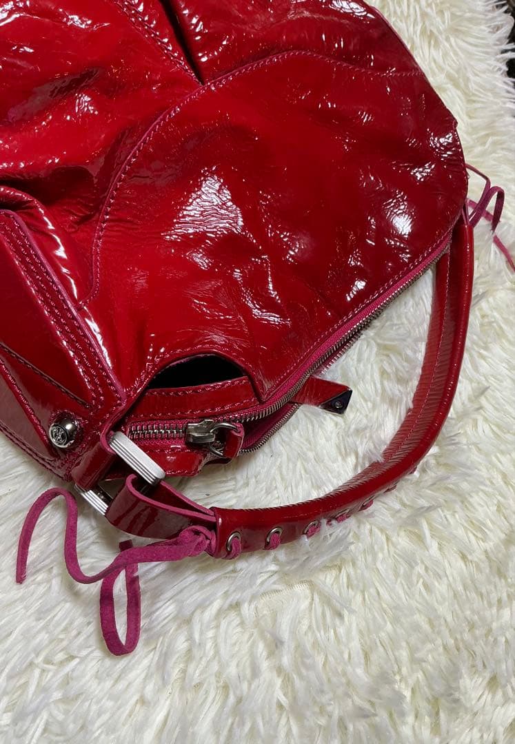 最終価格 FRANCESCO BIASIA パテントレザーバッグ タグ付き未使用