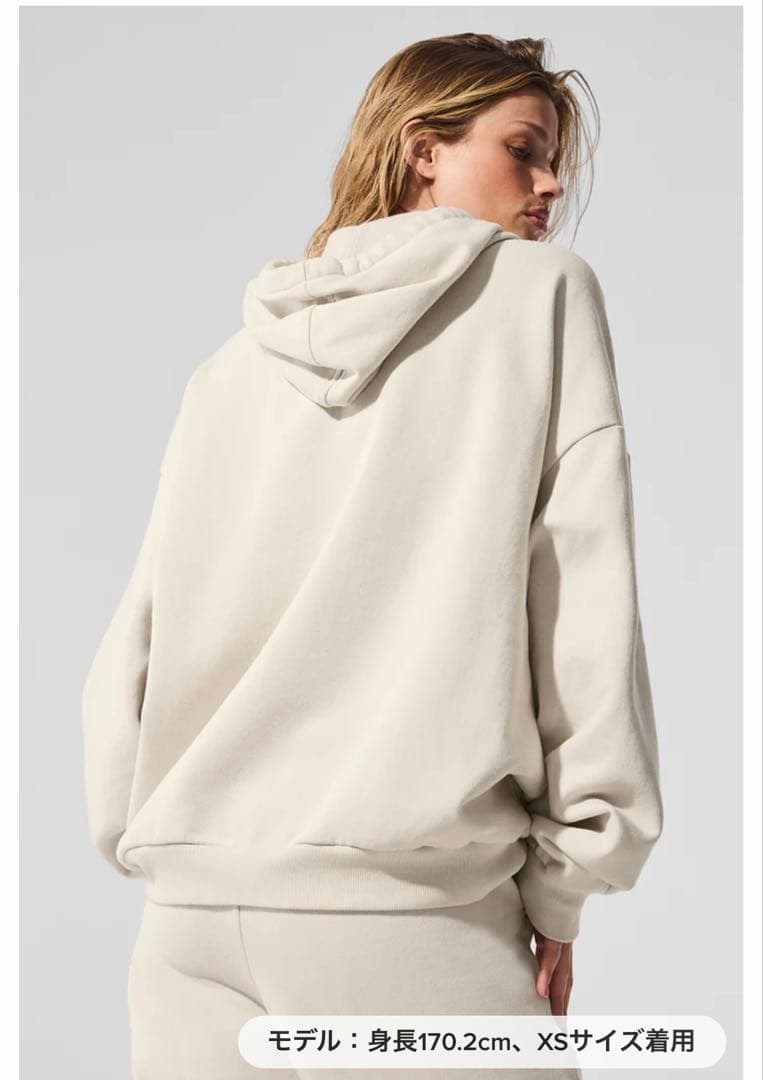 alo パーカー Accolade フーディ XS ベージュ - メルカリ