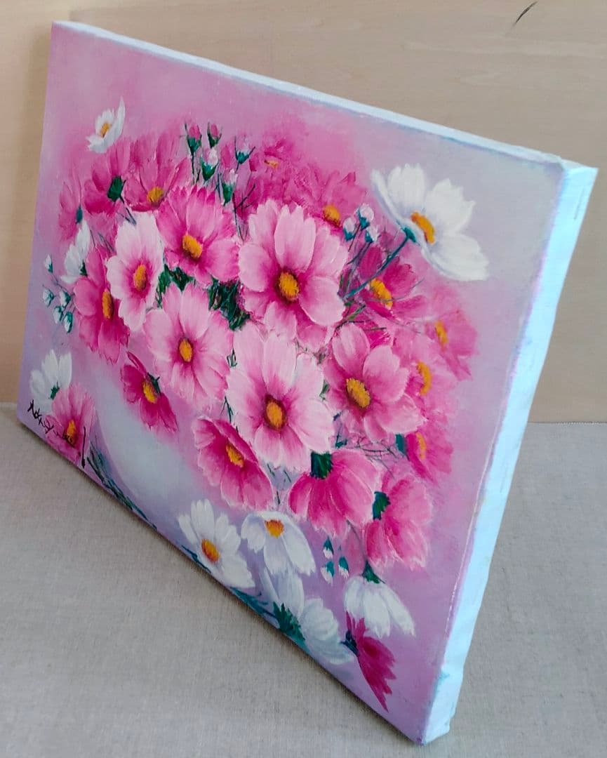 油絵　星華(cosmos)F4 洋画家 池畠史幸 新作肉筆画