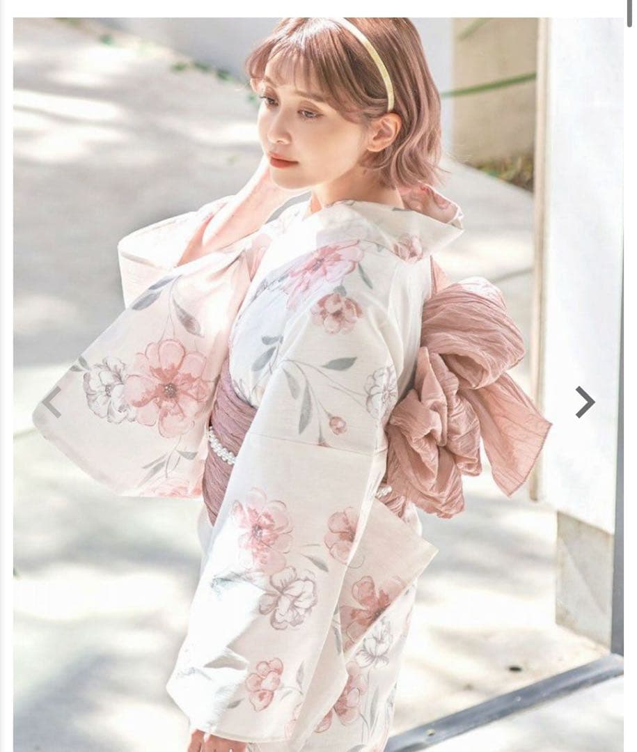 dita 浴衣　桜梅桃季 水彩の雪月花(桃) | Dita（ディータ）オフィシャルストア