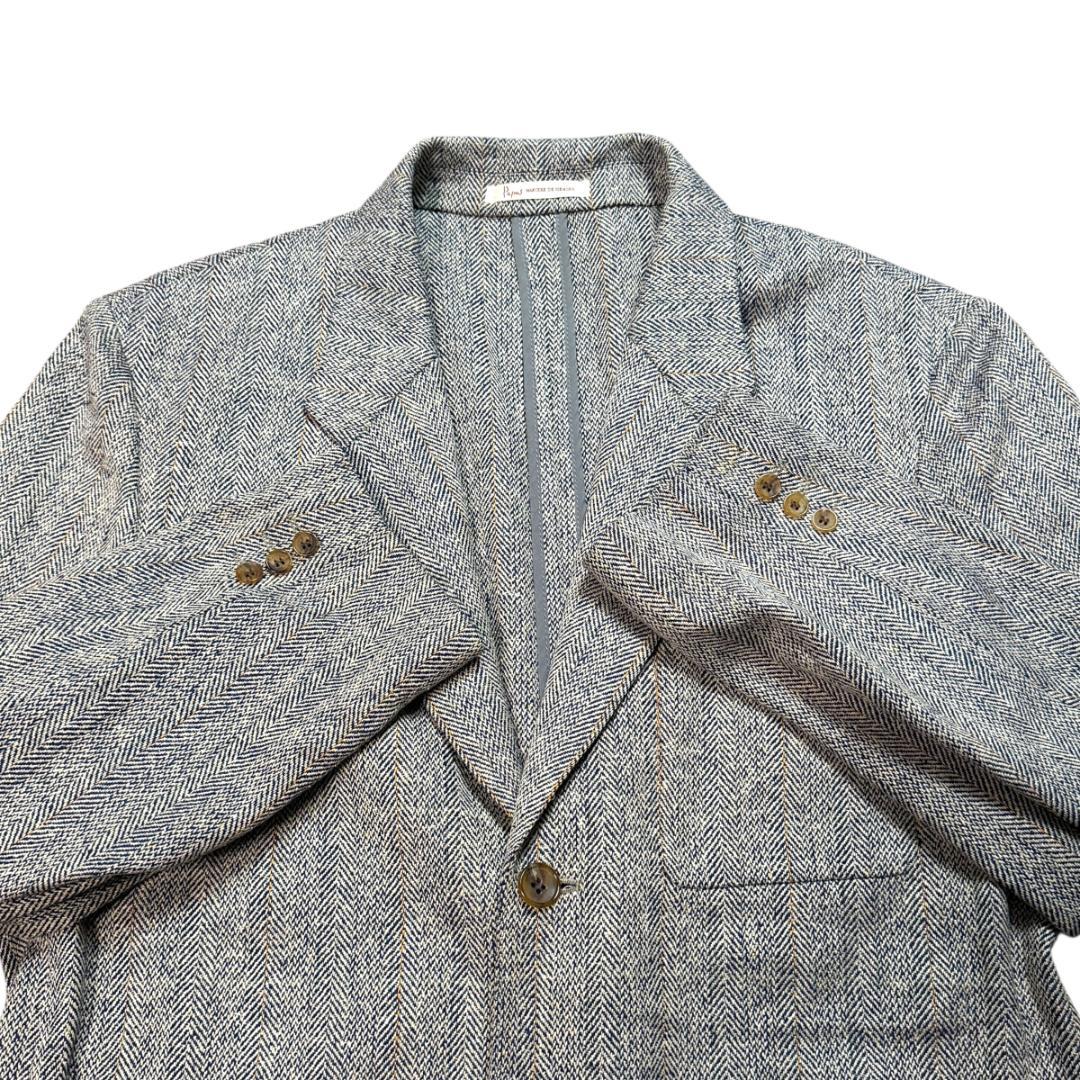 3809 美品 XL相当 パパス × メイジー テーラードジャケット シルク