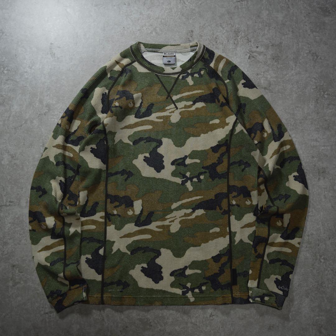 y2k Columbia サーマルロンT カモ柄 迷彩 ラグラン 前Vガゼット - メルカリ