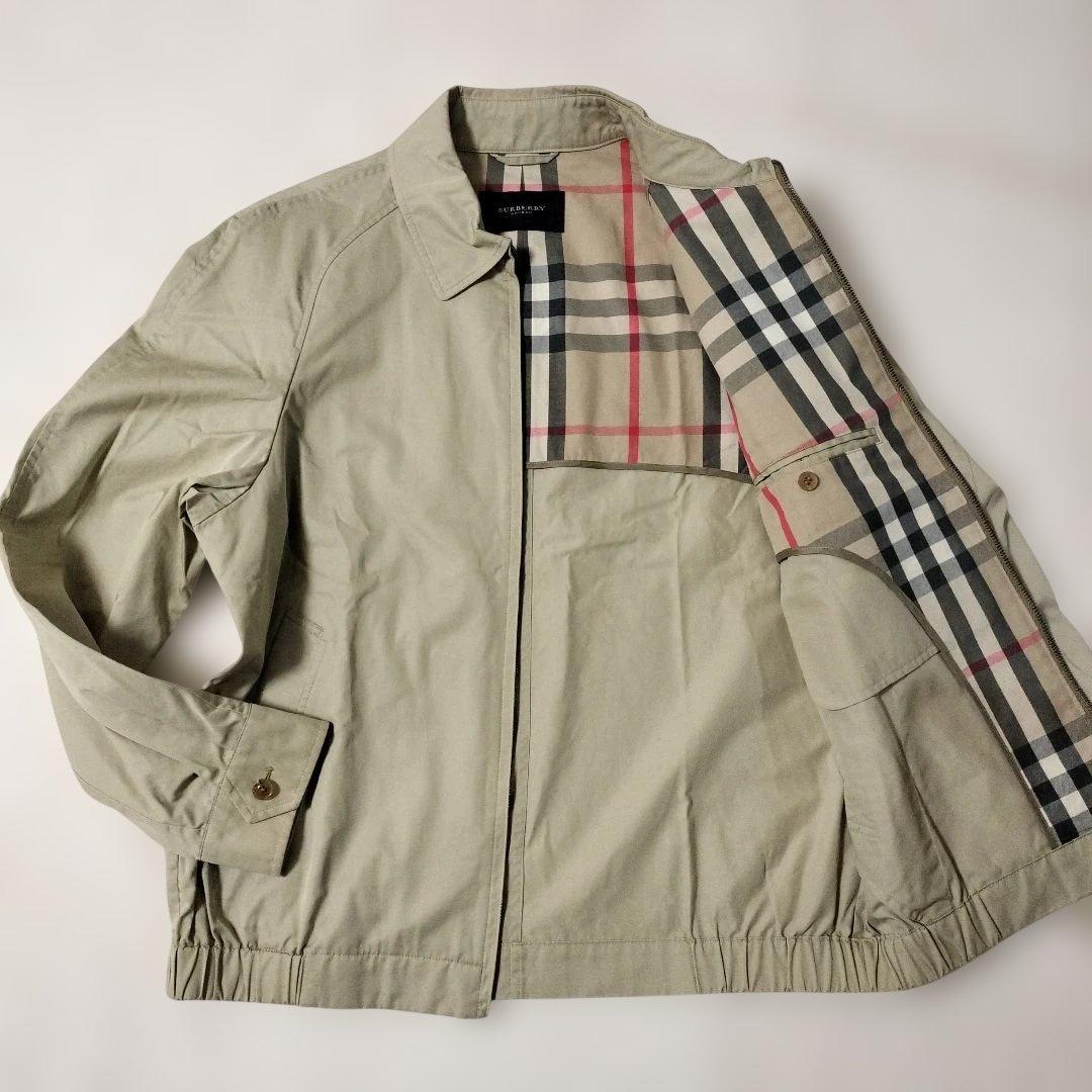 未使用級✨️バーバリーロンドン　スイングトップ　LL　ノバチェック　ベージュ BURBERRY - Burberrys L コットンスイングトップ ノバチェック