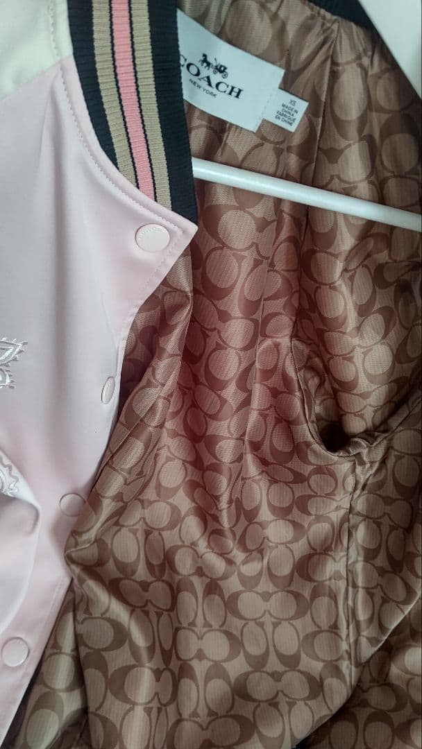 最終☆美品☆コーチCOACHシグネチャー スカジャン刺繍ロゴジャケット