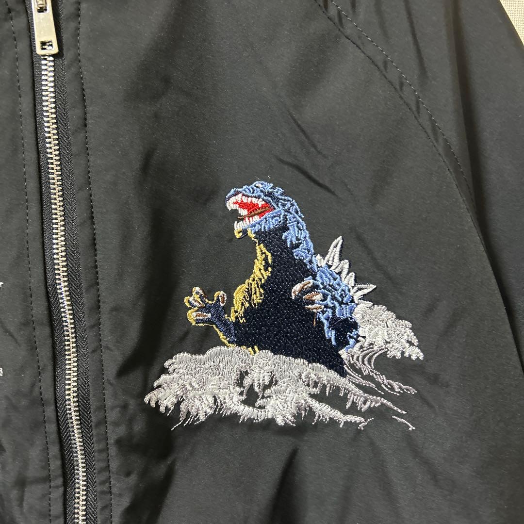 ゴジラ モスラ スカジャン ジャンパー 刺繍 東洋好きに ゴジラ モスラ