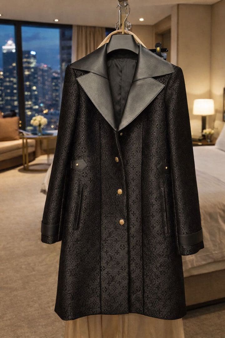 美品 LOUISVUITTON ヴィトン モノグラム レザー 刺繍 コート - メルカリ