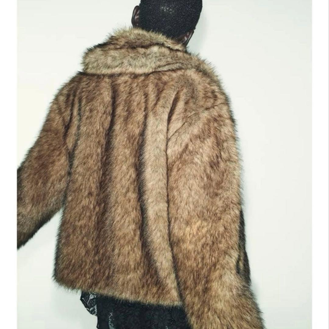 新品未使用 ZARA ザラ ショートフェイクファーコート XS ブラウン