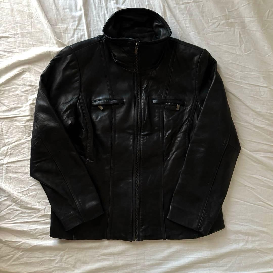 black leather jacket archive opium
