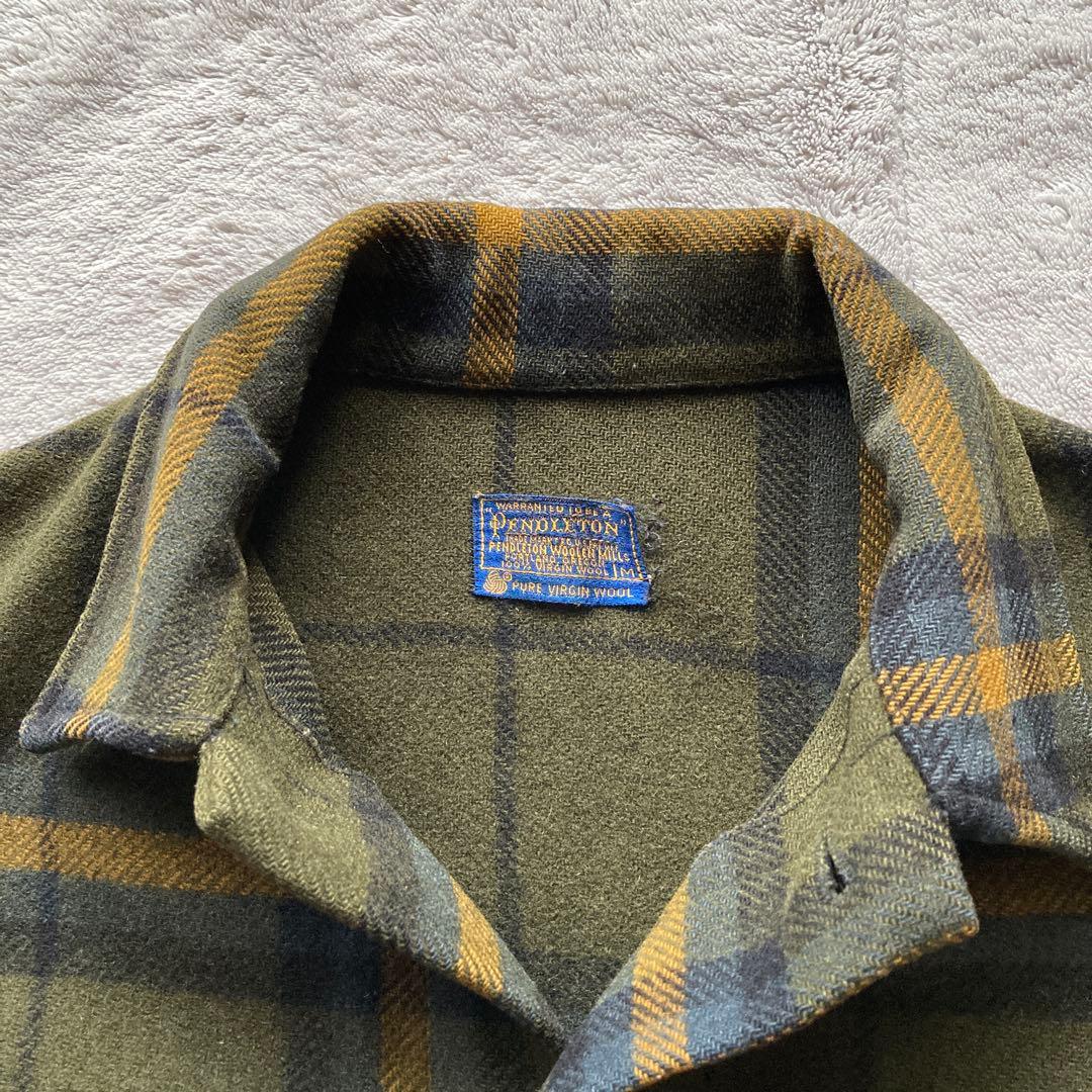 60s ビンテージ USA製 ペンドルトン チェック ウールシャツジャケット
