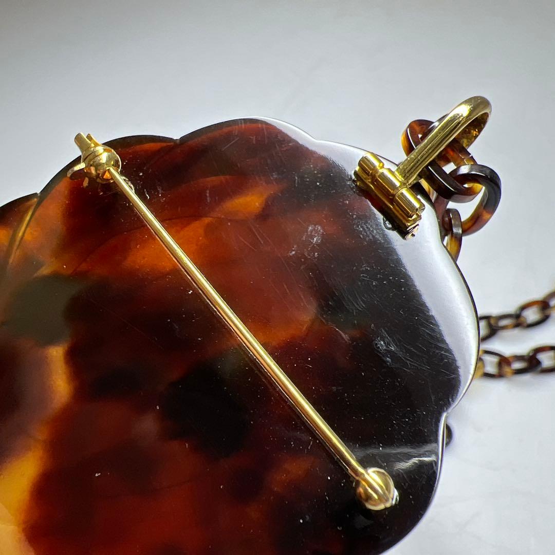 専用本鼈甲 シェルカメオチェーンネックレス 20g 東Y8-0114☆2Fトヒチ