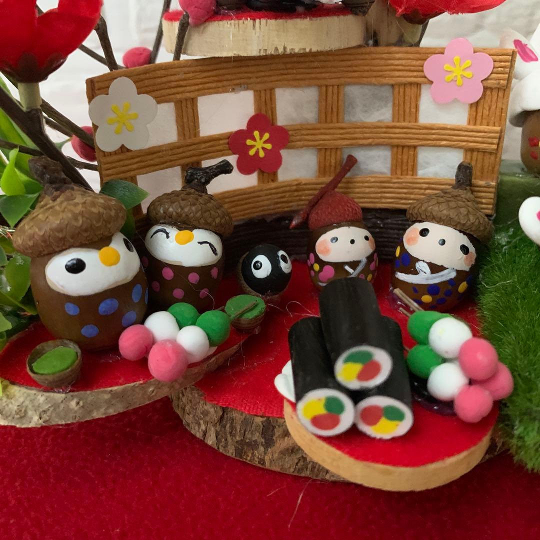 どんぐりアート♡鬼は外〜福は内3個セット➕αオブジェ 節分オブジェ