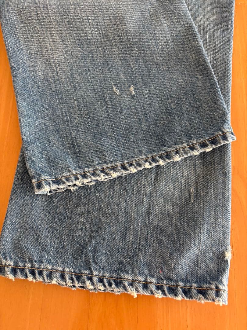 1/31まで価格】 45R 再び ライ麦デニム クロスビー5 ハッチとお花刺繍