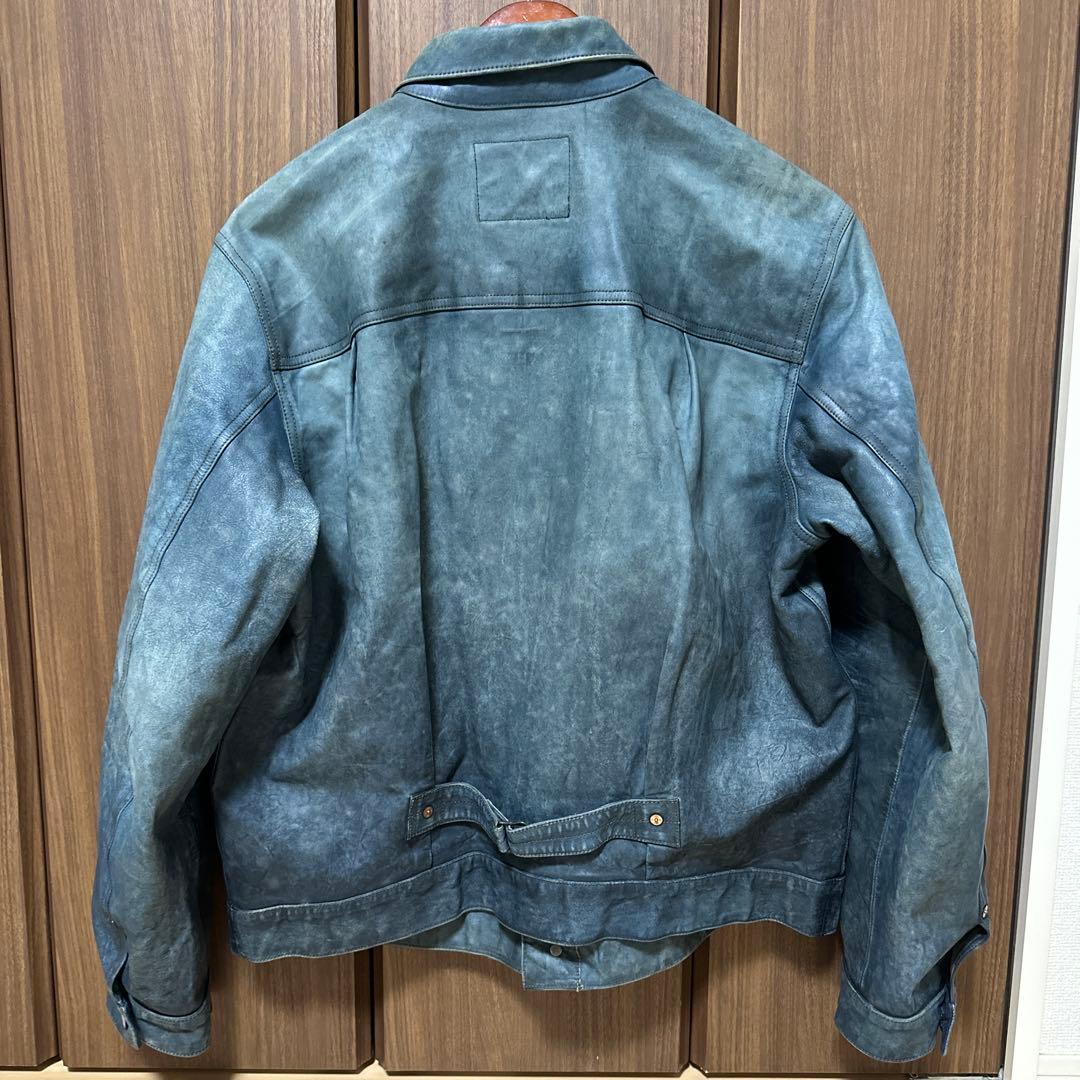 150着限定】RRL INDIGO LEATHER JACKET リミテッド - メルカリ