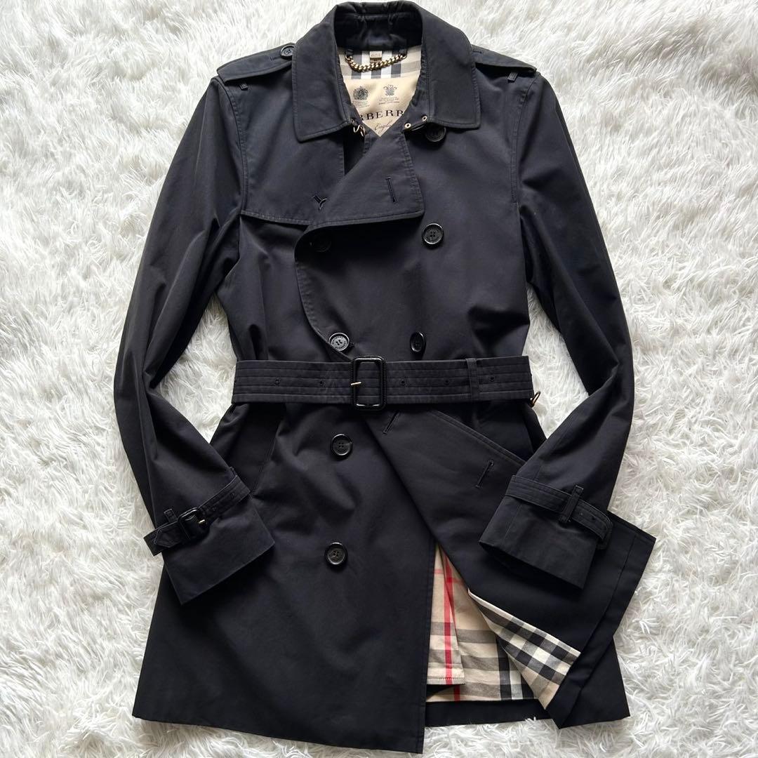 【美品】バーバリー　トレンチコート　ケンジントン　ベルト完備　ネイビー　46 中古・古着通販】BURBERRY (バーバリー) ケンジントン トレンチコート