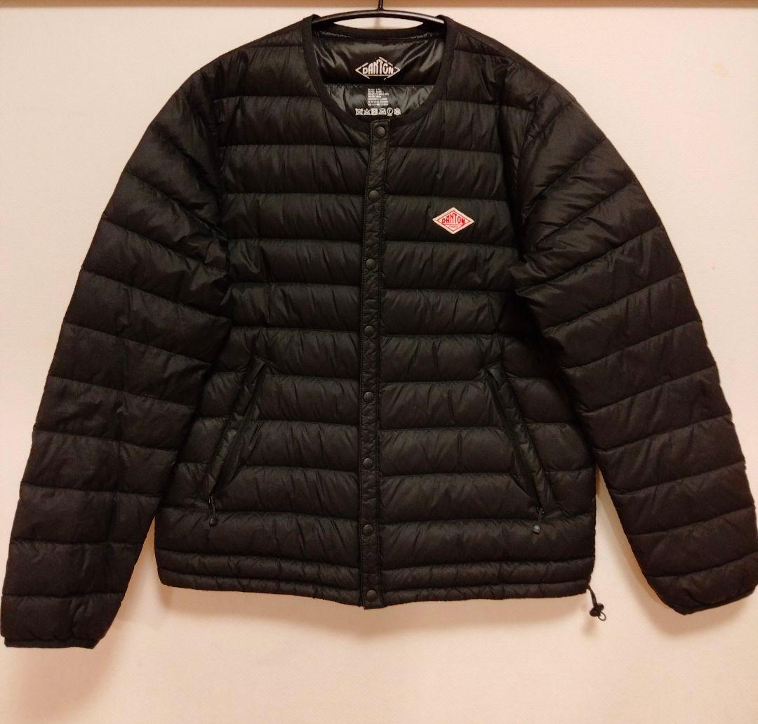 ダントン　インナーダウン　ブラック　36 インナーダウンジャケット クルーネック ブラック 黒 36 レディース
