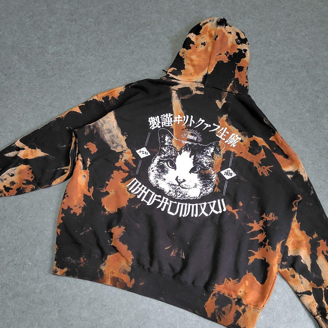 【美品】DDTプロレス MAOFAC パーカー タイダイ染め 黒 オレンジ M 美品】DDTプロレス MAOFAC パーカー タイダイ染め 黒 オレンジ M 美品