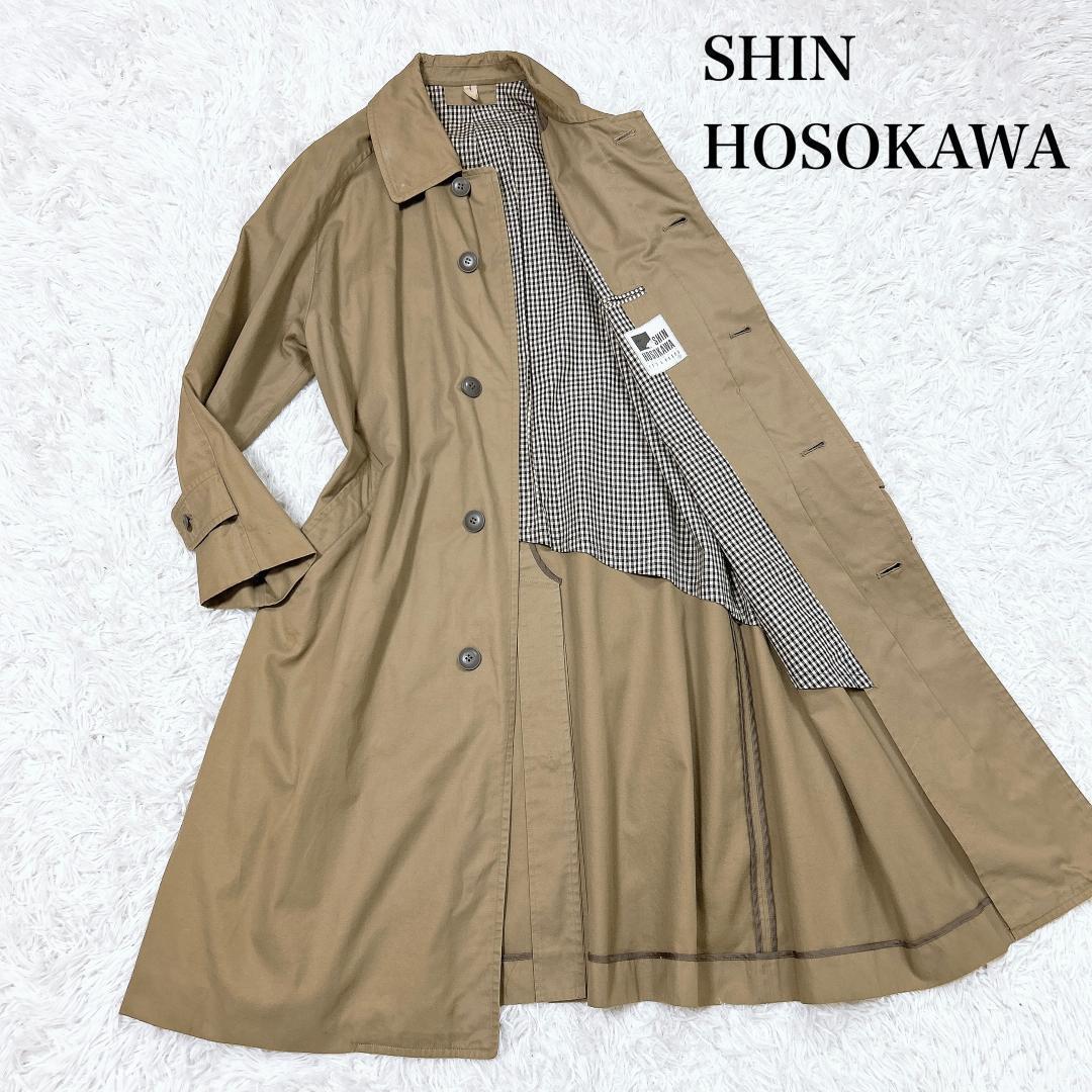 □SHIN HOSOKAWA トレンチコート ロングコート メンズ - メルカリ