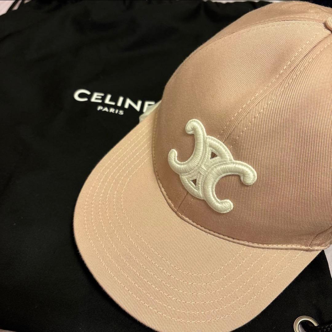 美品｜CELINE ベースボールキャップ｜ブラッシュ - メルカリ