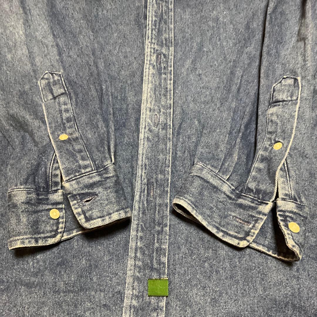 90s ラルフローレン POLO COUNTRY デニムシャツL 赤ポニー 刺繍 - メルカリ