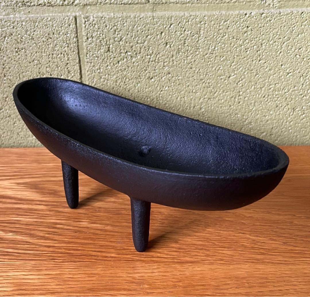 ◇ヴィンテージ◇ 南部鉄器 三つ脚 花器 水盤 生花 ミッドセンチュリー