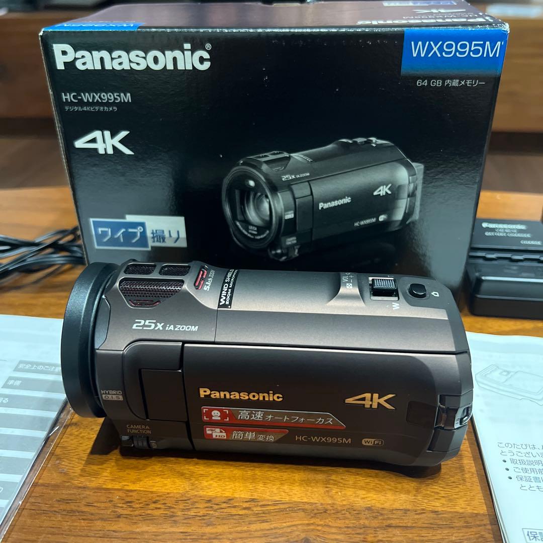 美品　パナソニック 4K ビデオカメラ HC-WX995M-T 64GB Amazon.co.jp: パナソニック デジタル4Kビデオカメラ WX990M 64GB