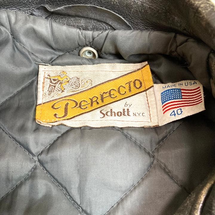 schott ダブルライダース レザージャケット ヴィンテージ ベルト 40