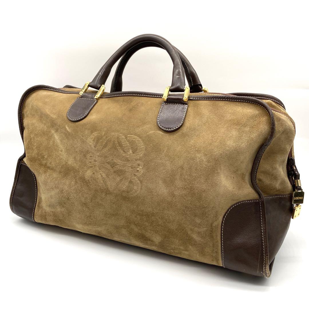 LOEWEロエベ　アマソナ50 アナグラム　スエード　ボストンバッグ 楽天市場】ロエベ アナグラム アマソナ50 ボストンバッグ スエード