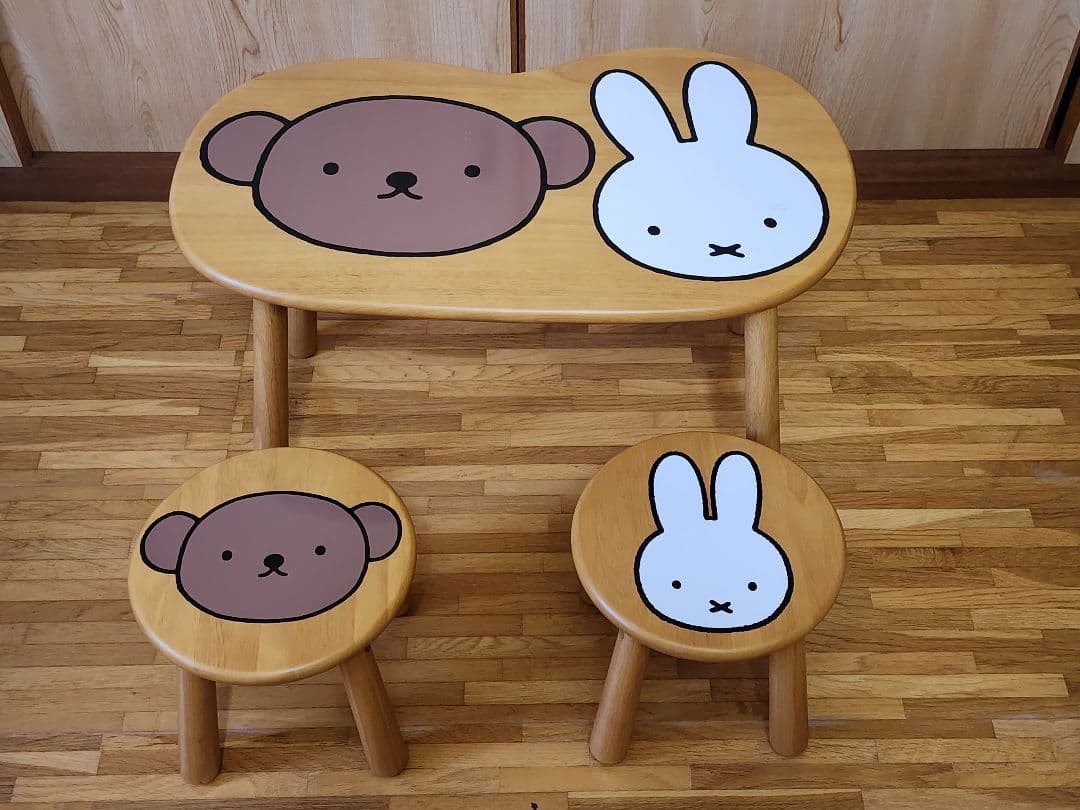 ミッフィー DIキッズテーブル DIキッズスツール 3点セット スタジオ