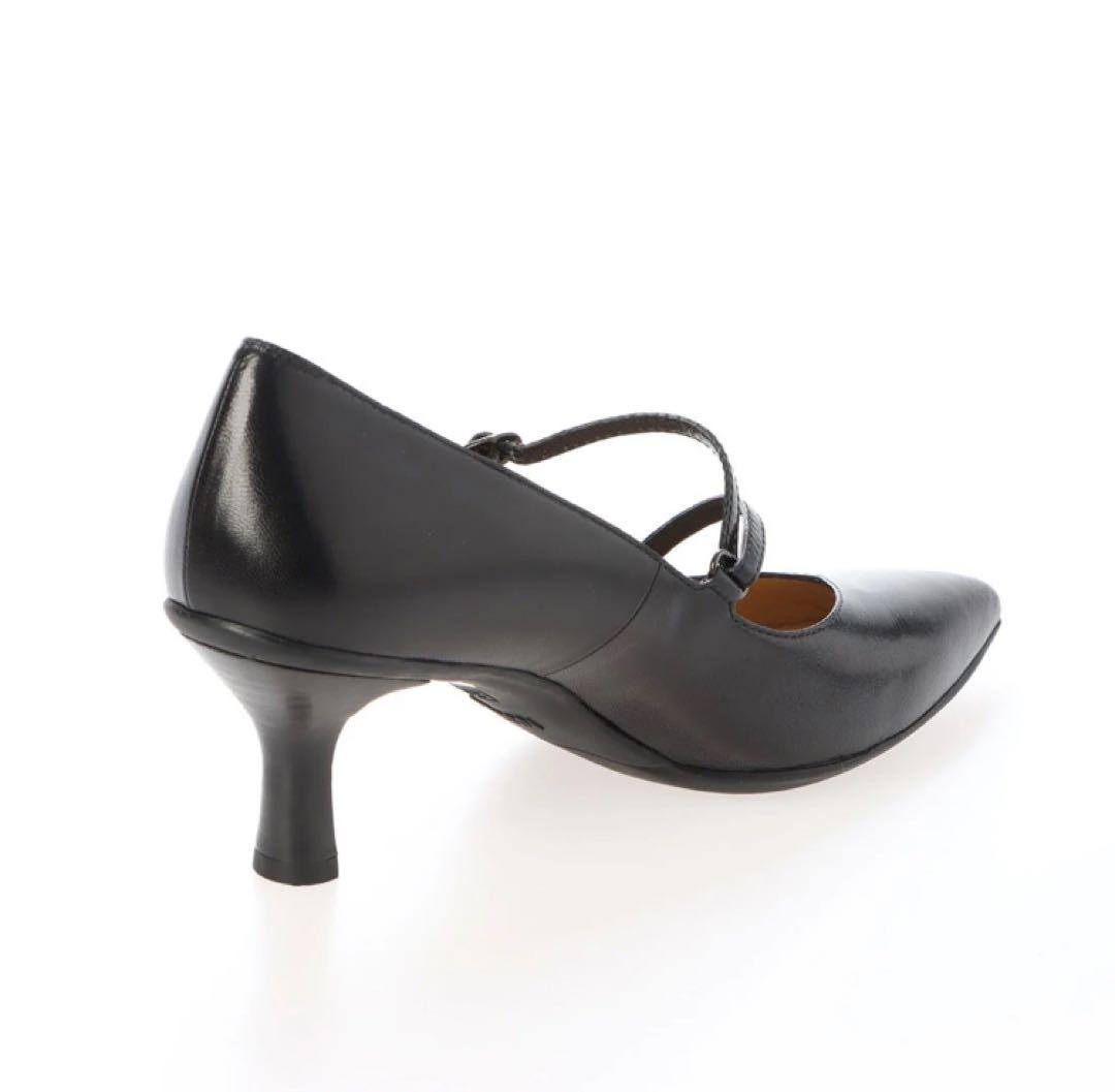 【新品】YOSHITO ヨシト 黒 パンプス 24.5cm 本革クロスストラップ