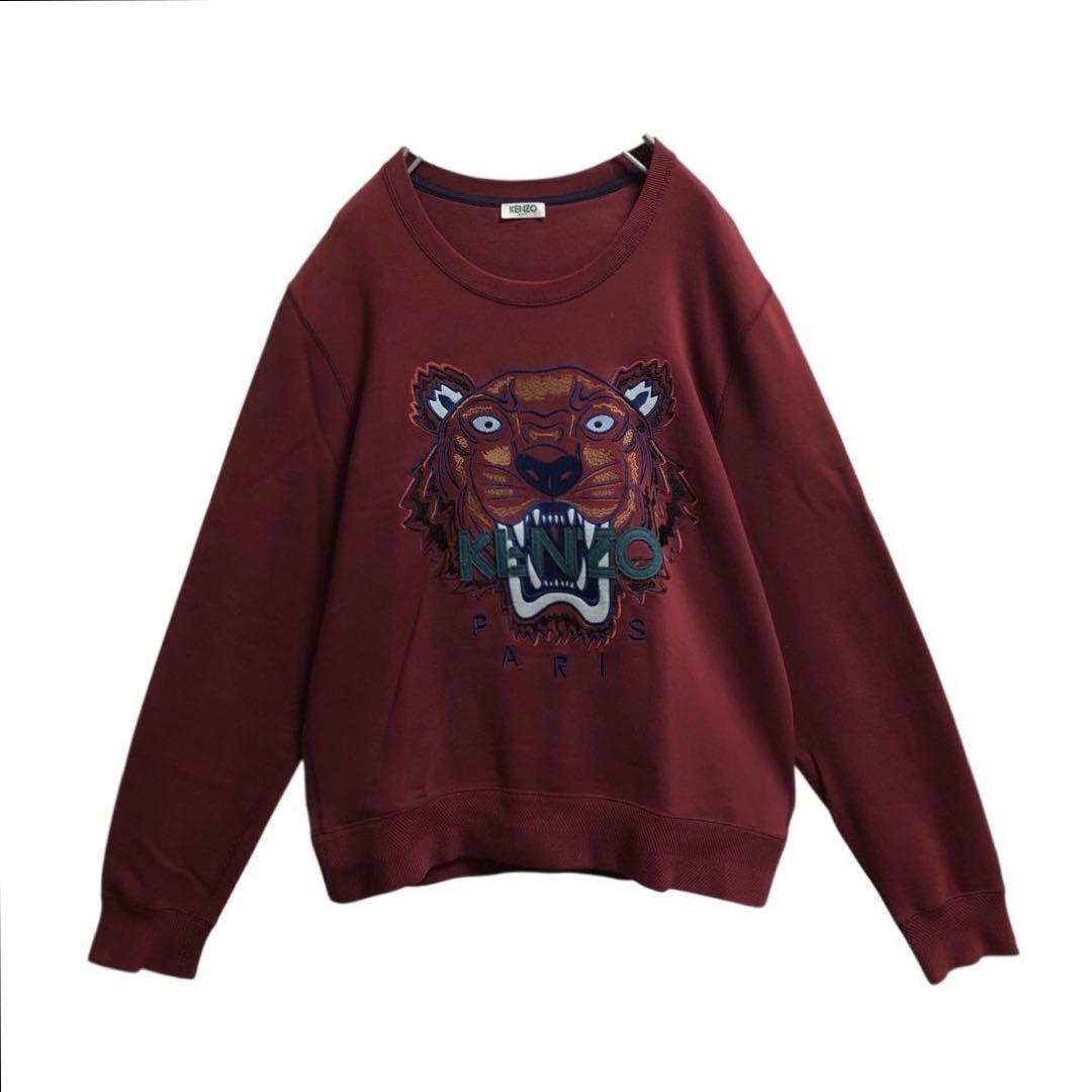 KENZOケンゾースウェット希少カラートラ虎タイガービッグ刺繍ロゴ