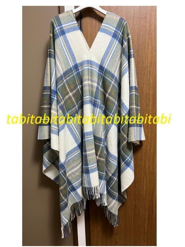 2/3限定値下 レア cristaseya カシミヤ チェック ポンチョ - メルカリ