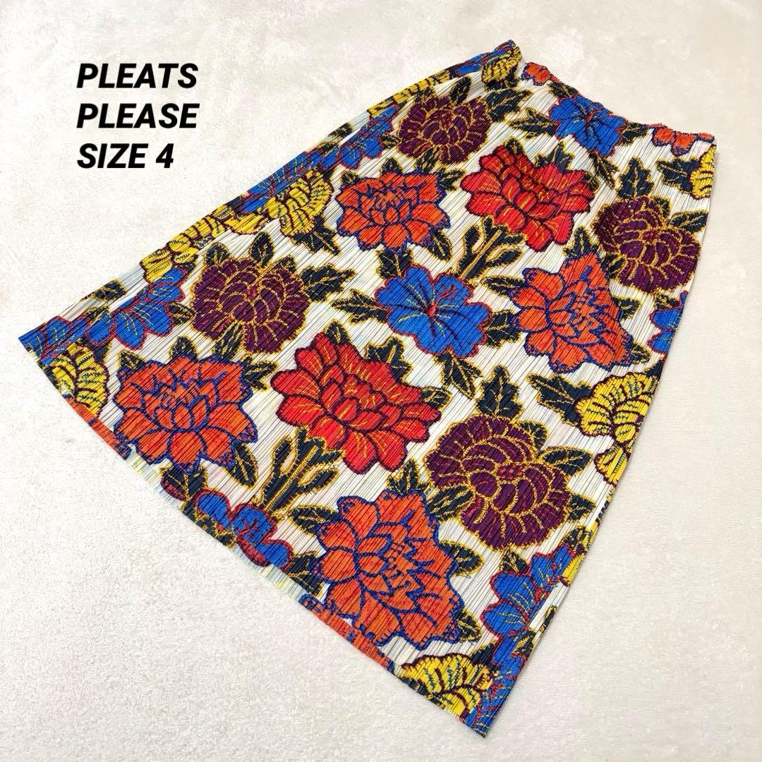 極美品✨PLEATS PLEASE プリーツ　花柄　XLサイズ プリーツ プリーズ イッセイ ミヤケ×佐藤卓の新広告が登場 - 服で