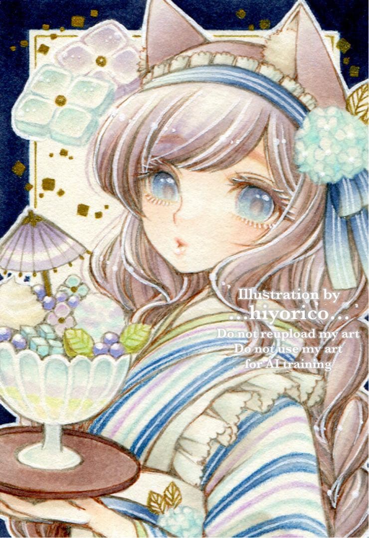 E*L様 手描きイラスト原画【紫乃】