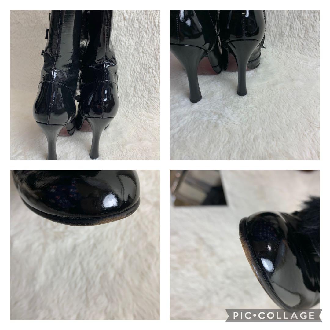 【定価30万】《超レア商品》ルイヴィトンリボンファーエナメルブーツ