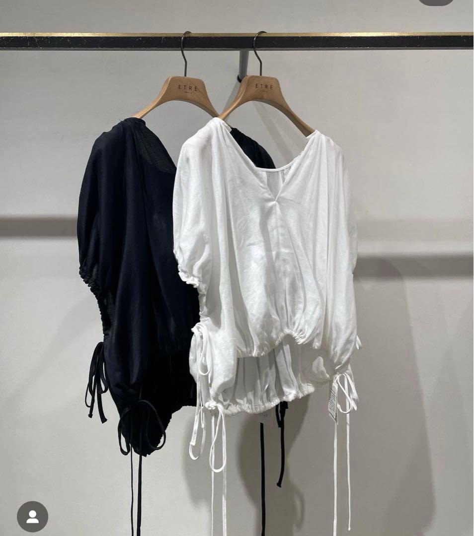 hanahana様専用⠀】ETRE TOKYO ギャザーラウンドブラウス - メルカリ