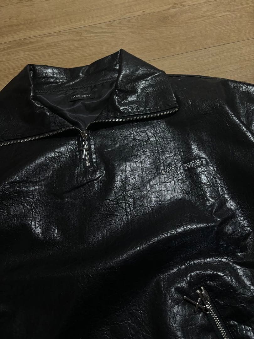 LAST NEST ブラックジャケット ハーフジップbadhop yzerr - メルカリ