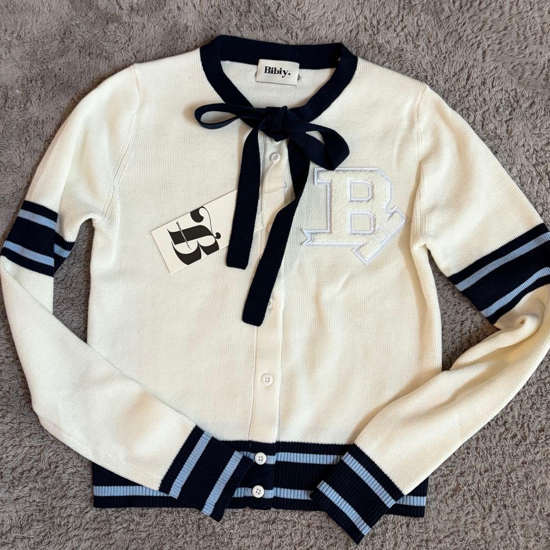 bibiy B. CLUB TIE CARDIGAN ホワイト Bibiy B CLUB TIE CARDIGAN ホワイト｜Yahoo!フリマ（旧PayPayフリマ）