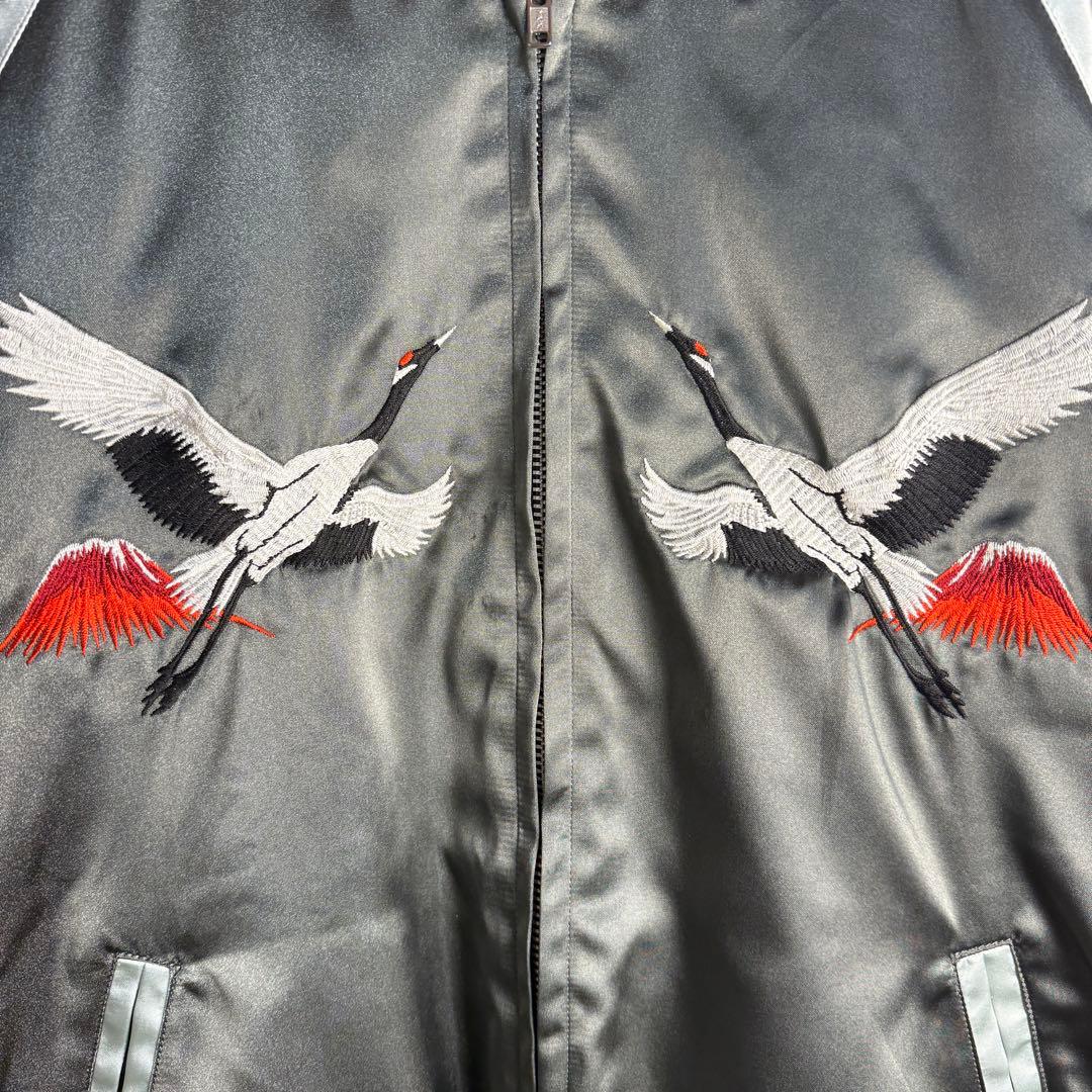 美品】 星姫 Hoshihime 鶴 刺繍 スカジャン 和柄 東京 - メルカリ