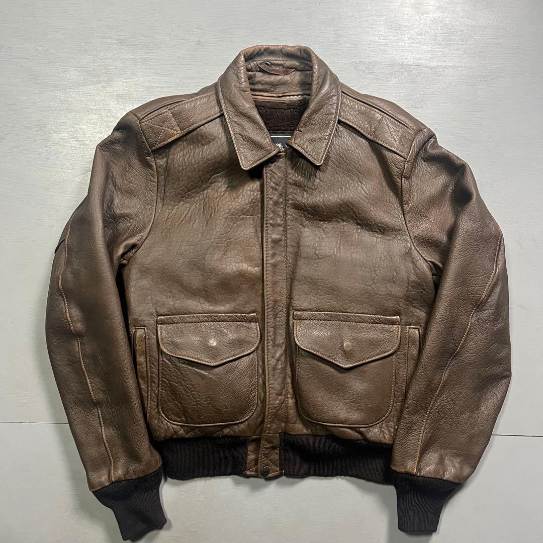 USA製 Schott レザーフライトジャケット A-2 ショート丈 短丈 40