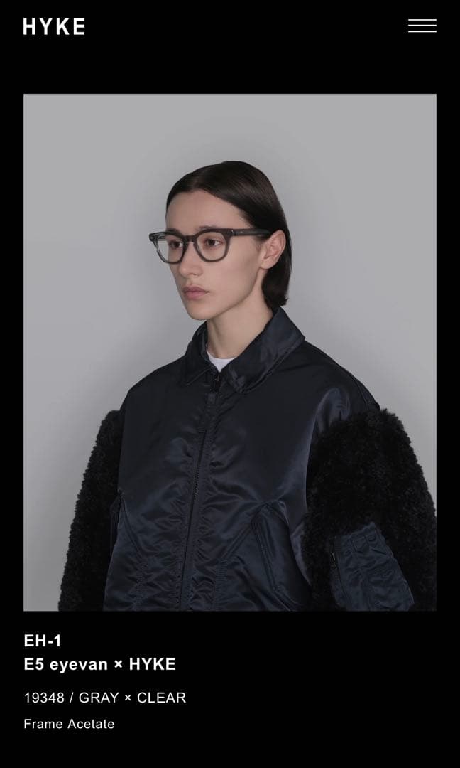 新品】E5 eyevan HYKE グレー×クリア - メルカリ