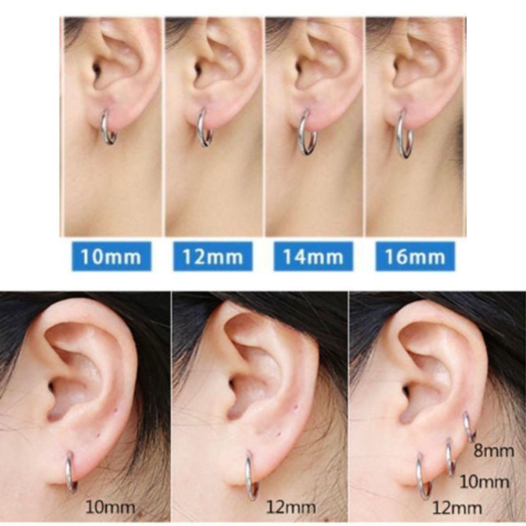 シルバー フープピアス 2個 メンズ レディース 12mm - メルカリ