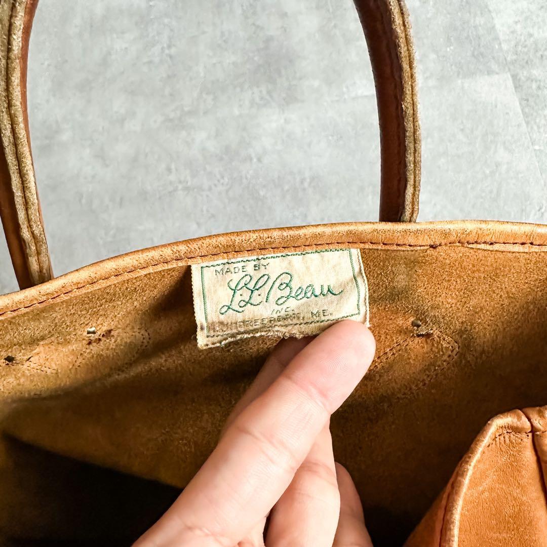 1960's~ L.L.Bean エルエルビーン 筆記体タグ レザートートバッグ
