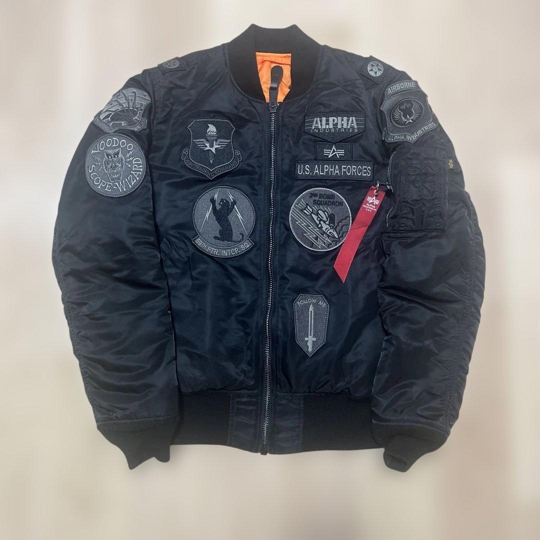 ALPHA MA-1 FULL PTACHED ブラック Alpha Industries（アルファインダストリーズ）の「ALPHA アルファ