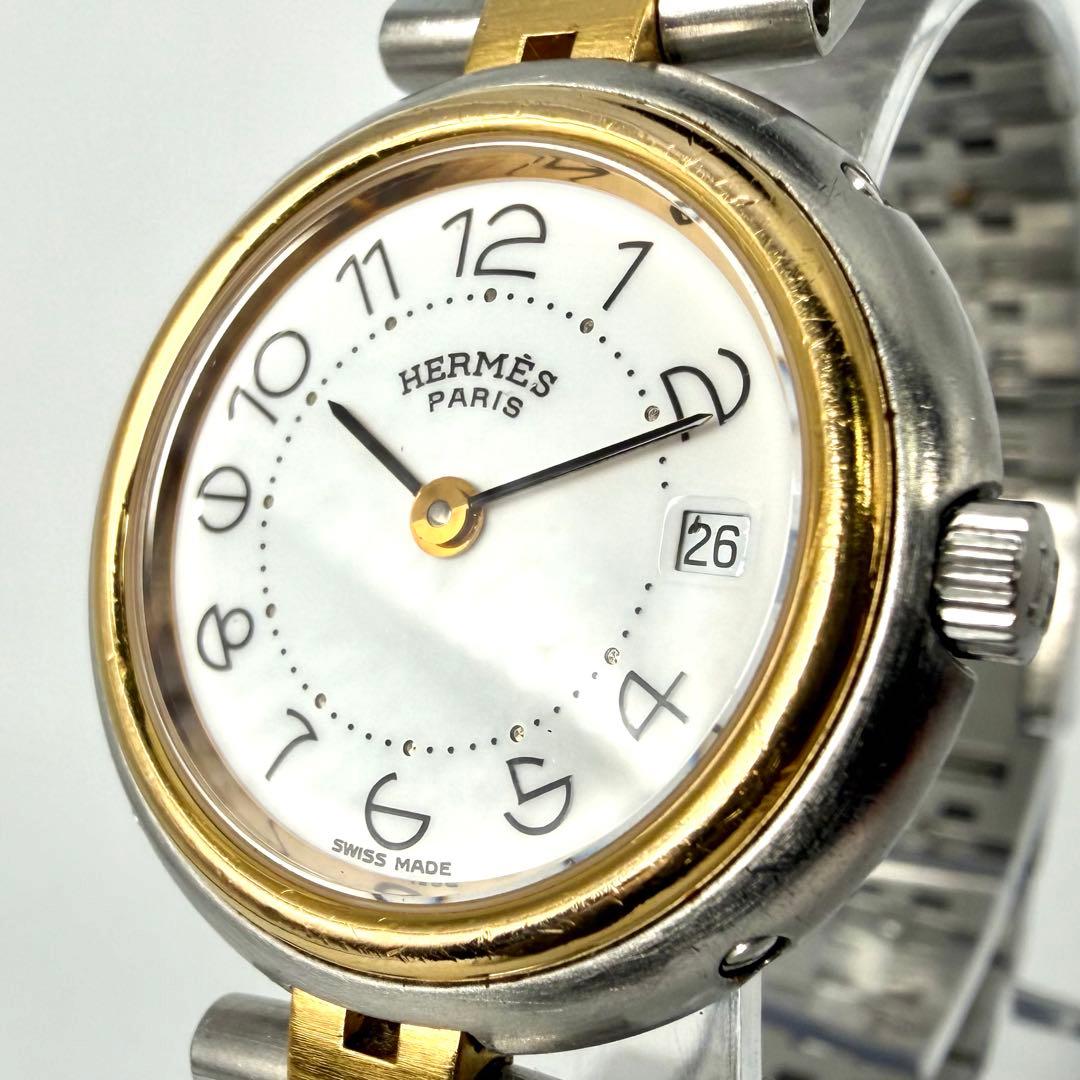 【希少美品✨】エルメス プロフィール クォーツ デイト 腕時計 コンビ ゴールド HERMES（エルメス） プロフィール デイト 腕時計 SS×金メッキ クオーツ
