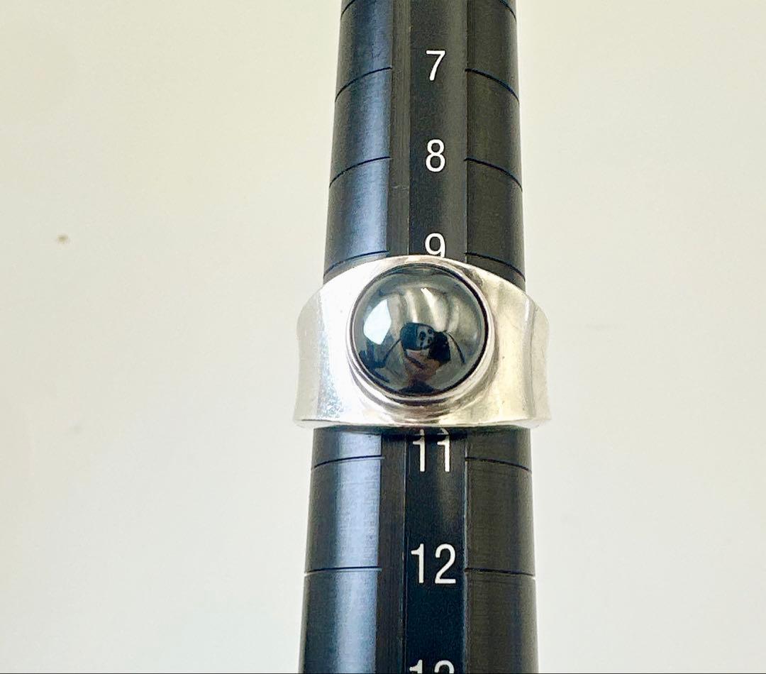 ジョージジェンセン 10号 リング ヘマタイト シルバー925 ヴィンテージ