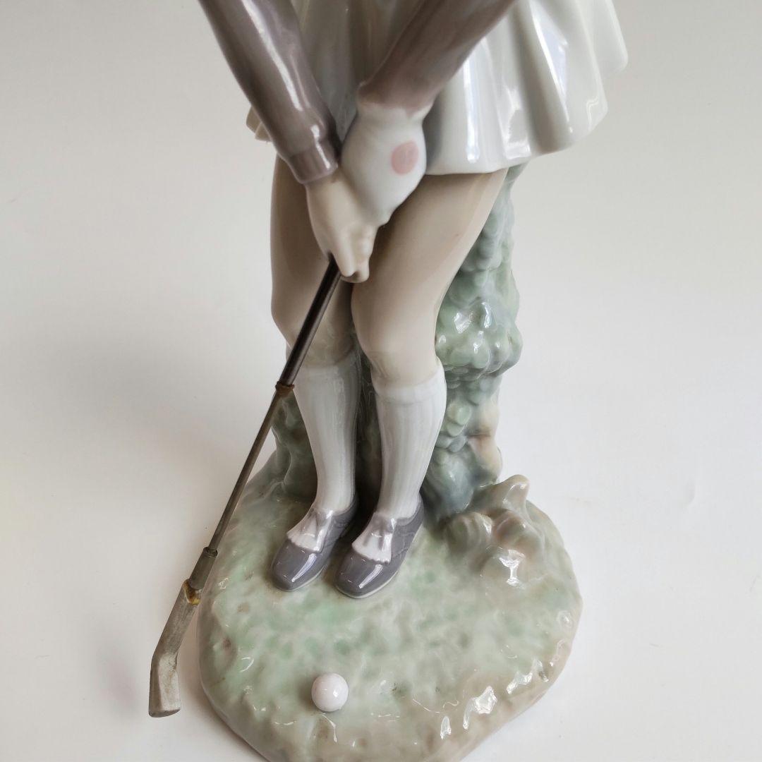 美品 LLADRO リヤドロ フィギュリン レディゴルファー ナイスパット