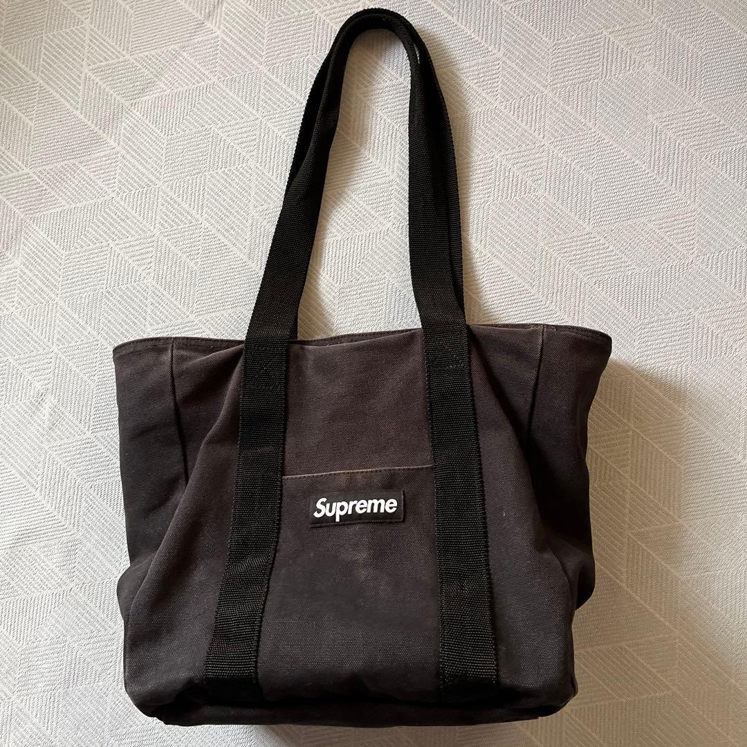 Supreme ブラック　キャンパス トートバッグ　20AW ボックスロゴ Supreme キャンパス トートバッグ 20AW ボックスロゴ ブラック - メルカリ