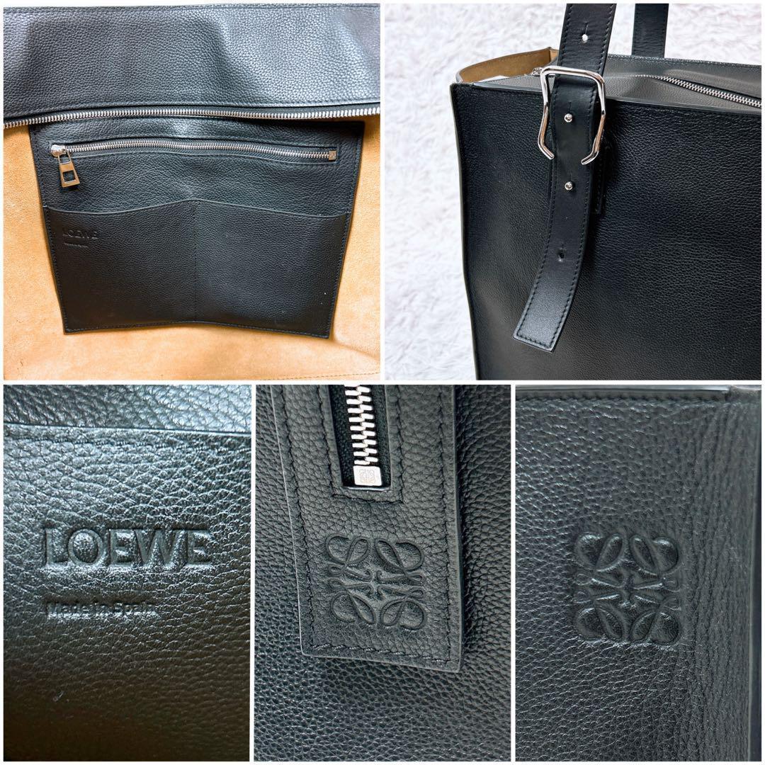 ロエベ トートバッグ バックル ジッパートート ソフトグレインカーフ