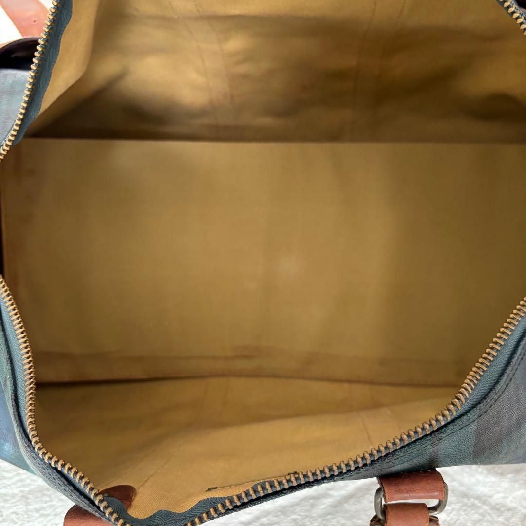 ポロラルフローレン ボストンバッグ 2WAY 緑 PVCレザー ブラック