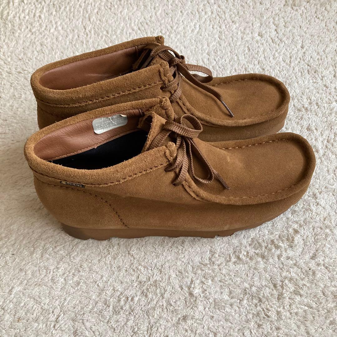 【美品】 クラークスオリジナル ワラビー GTX 23.5cm キャメル 別注